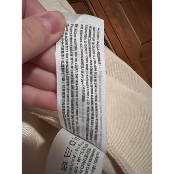 Abercrombie & Fitch Women's Snap Button Cropped Jacket Long Sleeve Cream Size S - Picture 8 of 10